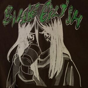 Vintage Billie Eilish Official Anime Girl Shirt Large